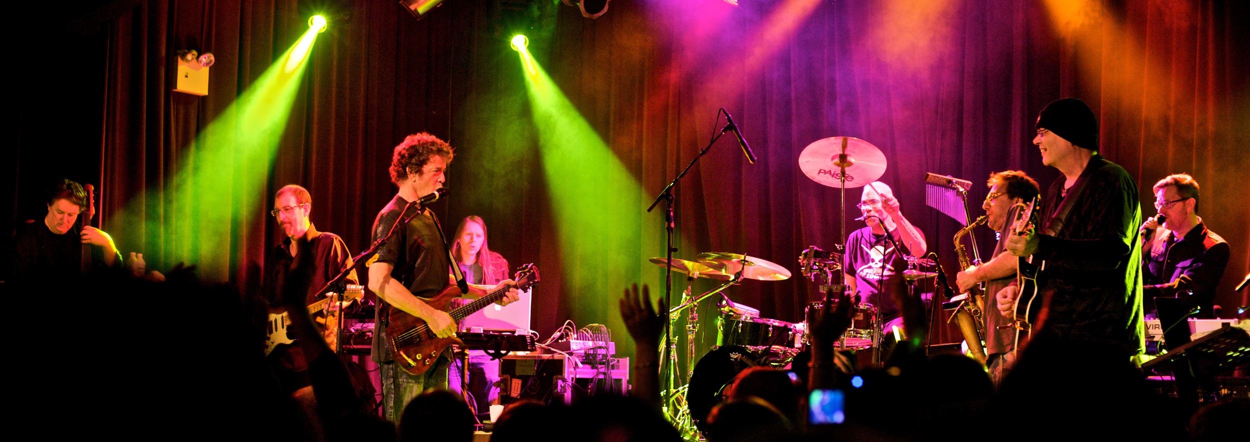 Rob Wasserman on upright bass at the left of Lou Reed’s band, 2008.